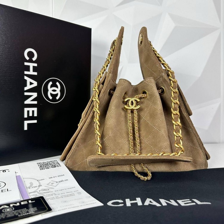 CHNL 25 HANDBAG SUET KUM RENGİ